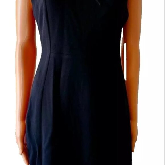 Calvin Klein Black Bow Neck Sheath Dress Size-6/NWT - Picture 2 of 8
